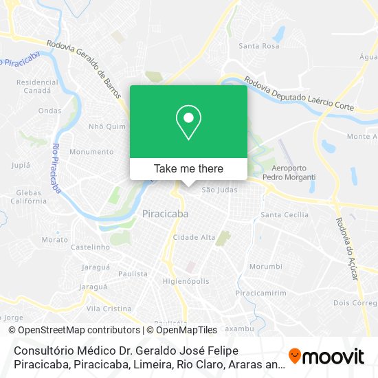 Consultório Médico Dr. Geraldo José Felipe Piracicaba map