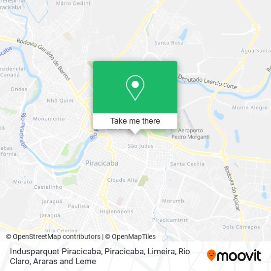 Indusparquet Piracicaba map