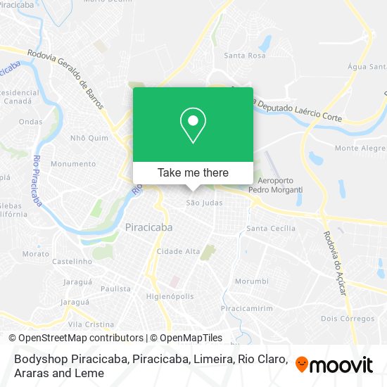 Bodyshop Piracicaba map