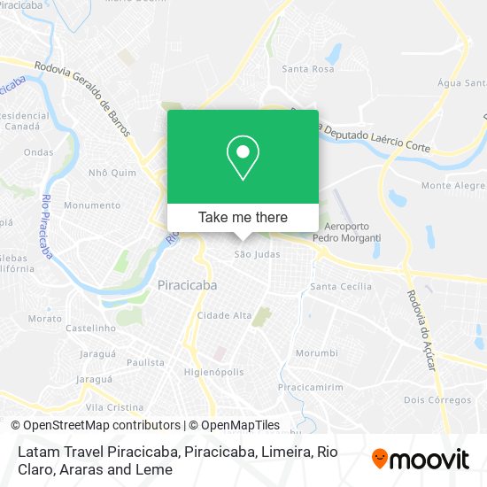 Latam Travel Piracicaba map