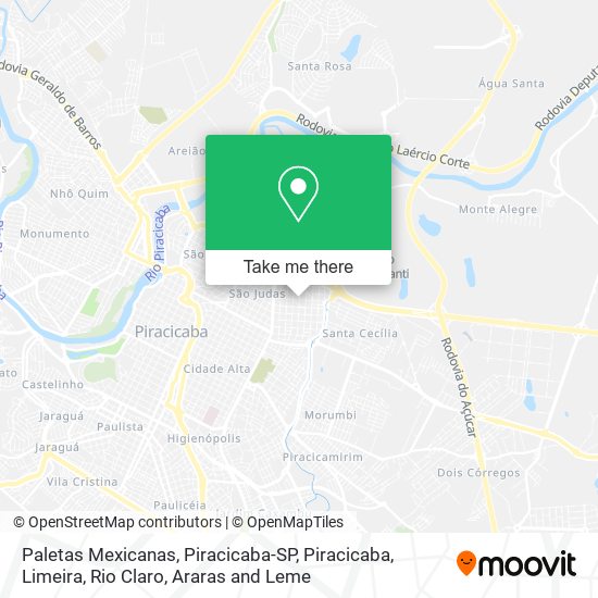 Mapa Paletas Mexicanas, Piracicaba-SP