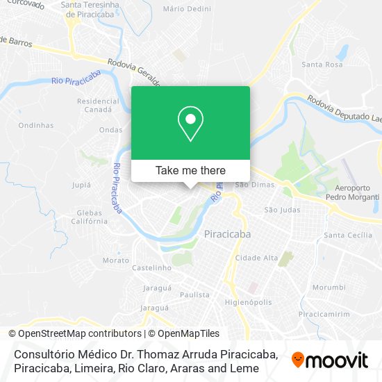 Consultório Médico Dr. Thomaz Arruda Piracicaba map