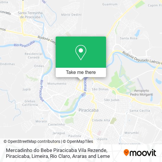 Mapa Mercadinho do Bebe Piracicaba Vila Rezende