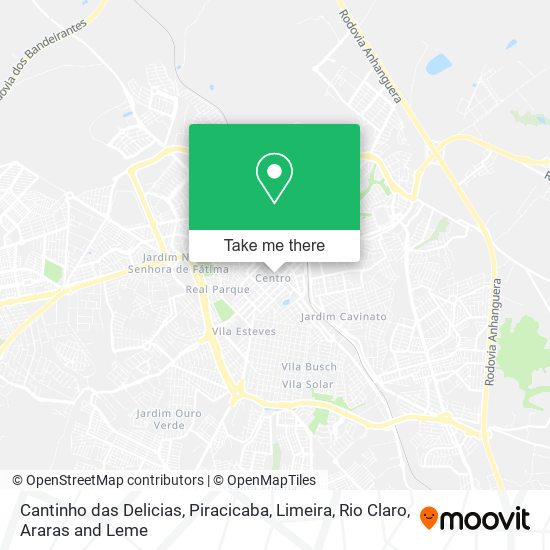 Mapa Cantinho das Delicias