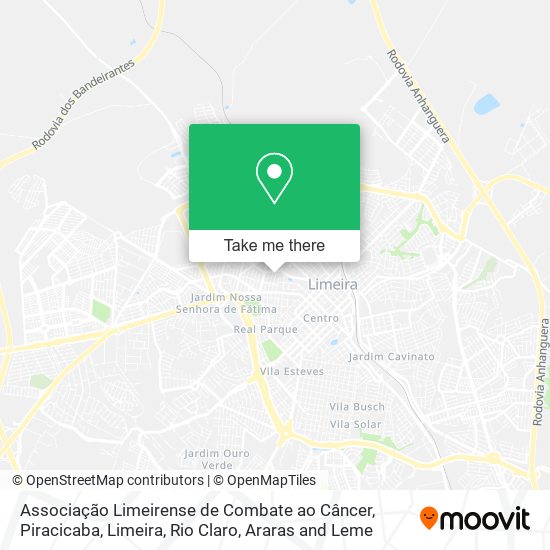 Associação Limeirense de Combate ao Câncer map