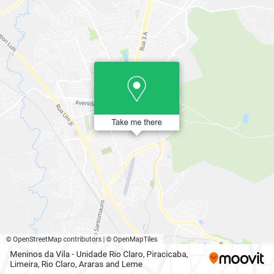 Mapa Meninos da Vila - Unidade Rio Claro