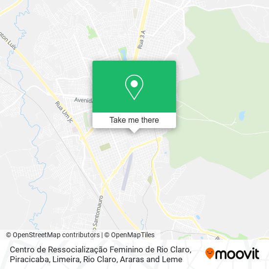 Mapa Centro de Ressocialização Feminino de Rio Claro