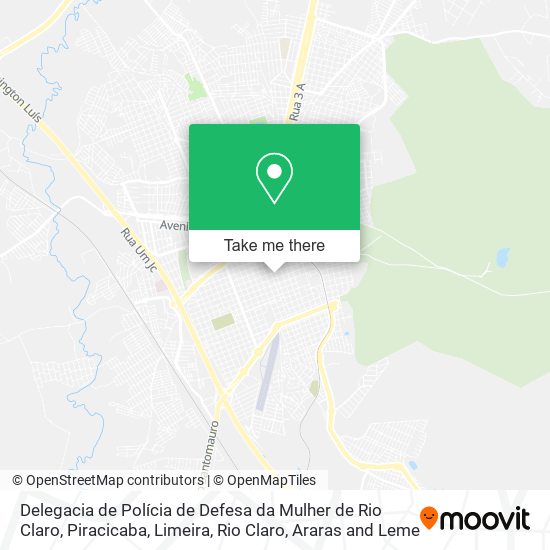 Mapa Delegacia de Polícia de Defesa da Mulher de Rio Claro