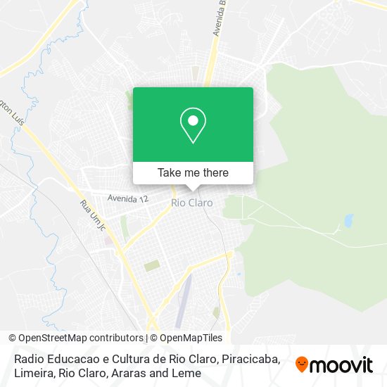 Mapa Radio Educacao e Cultura de Rio Claro