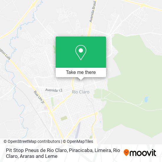 Mapa Pit Stop Pneus de Rio Claro