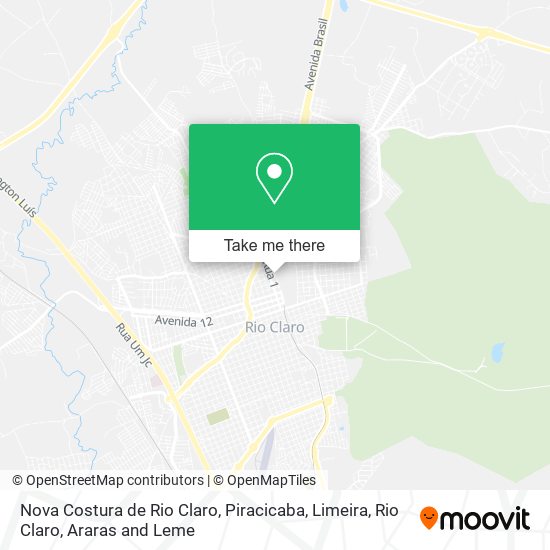 Nova Costura de Rio Claro map