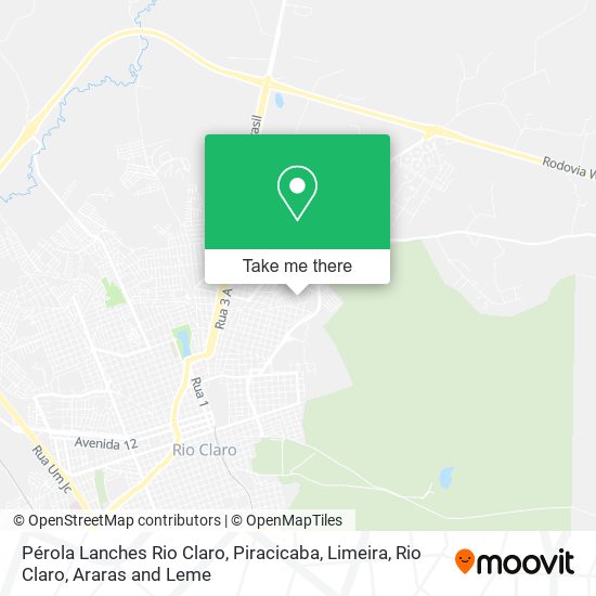 Pérola Lanches Rio Claro map