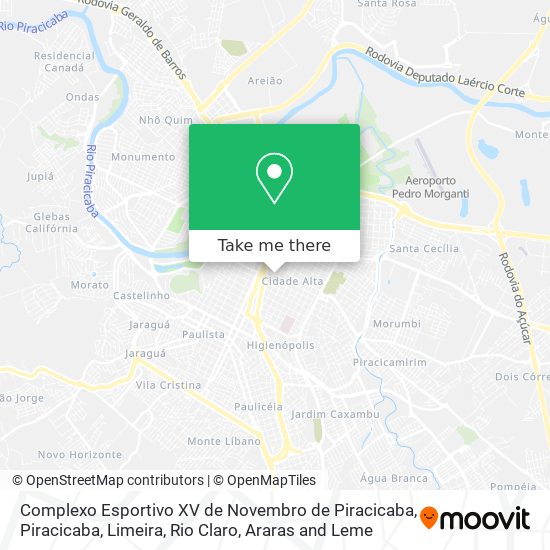 Complexo Esportivo XV de Novembro de Piracicaba map