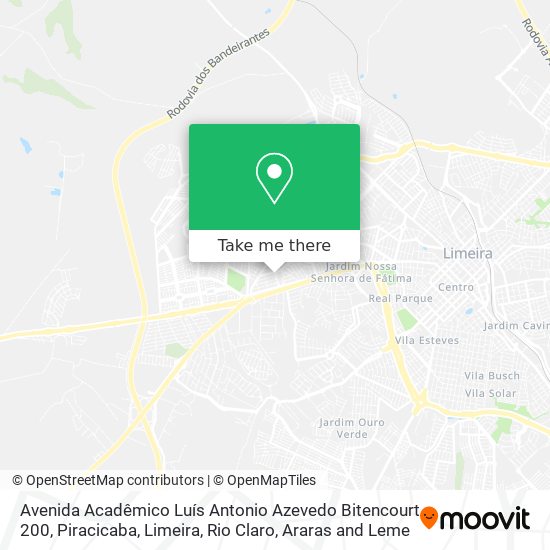 Mapa Avenida Acadêmico Luís Antonio Azevedo Bitencourt 200