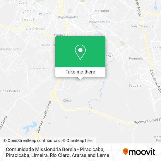 Comunidade Missionária Bereia - Piracicaba map
