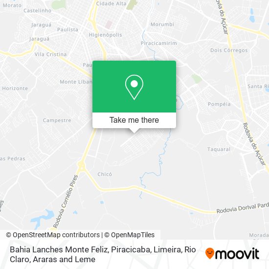 Bahia Lanches Monte Feliz map