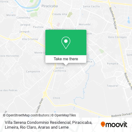 Mapa Villa Serena Condomínio Residencial