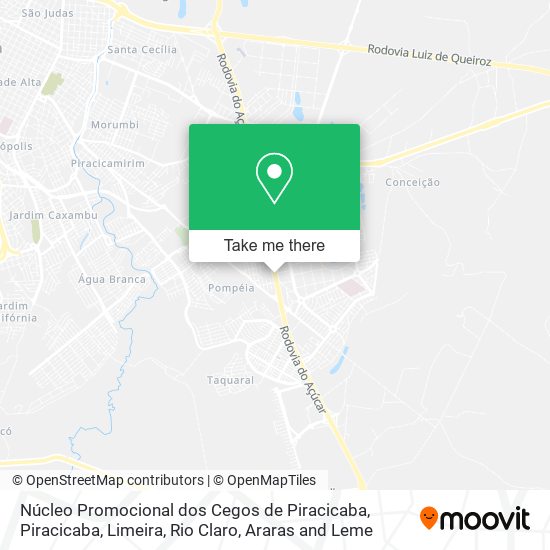 Núcleo Promocional dos Cegos de Piracicaba map