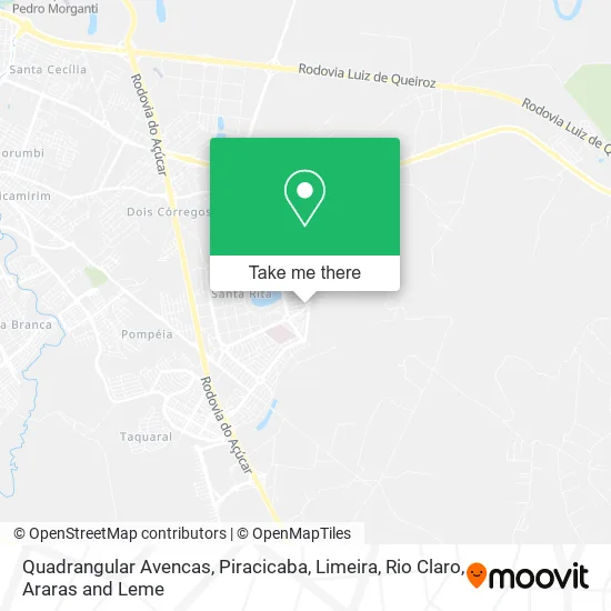 Quadrangular Avencas map