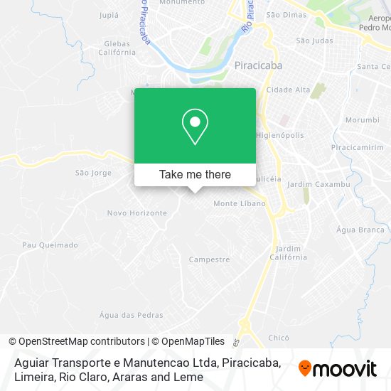 Mapa Aguiar Transporte e Manutencao Ltda