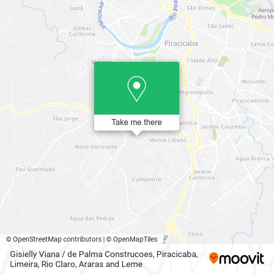 Mapa Gisielly Viana / de Palma Construcoes