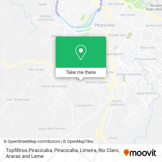 Mapa Topfiltros.Piracicaba