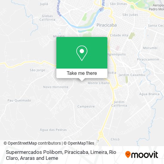 Supermercados Polibom map