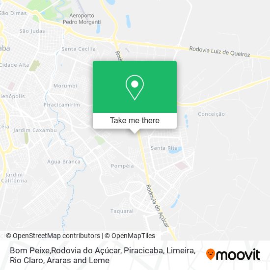 Bom Peixe,Rodovia do Açúcar map