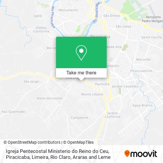 Mapa Igreja Pentecostal Ministerio do Reino do Ceu