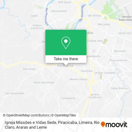 Igreja Missões e Vidas Sede map