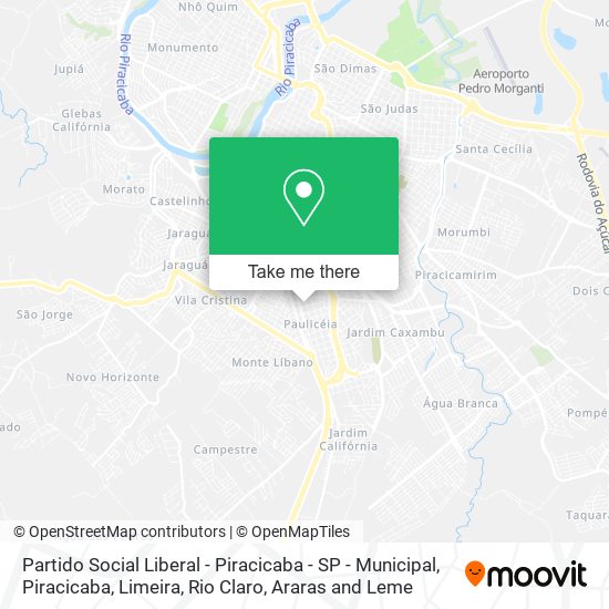 Partido Social Liberal - Piracicaba - SP - Municipal map