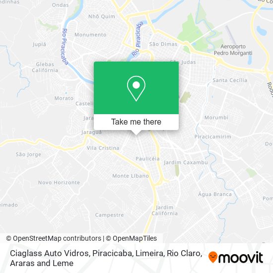 Mapa Ciaglass Auto Vidros