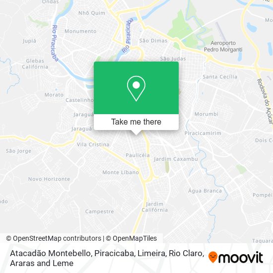 Atacadão Montebello map
