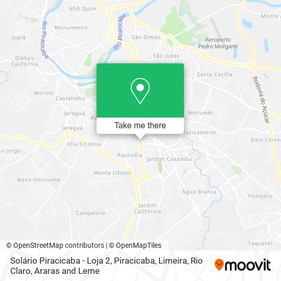 Mapa Solário Piracicaba - Loja 2