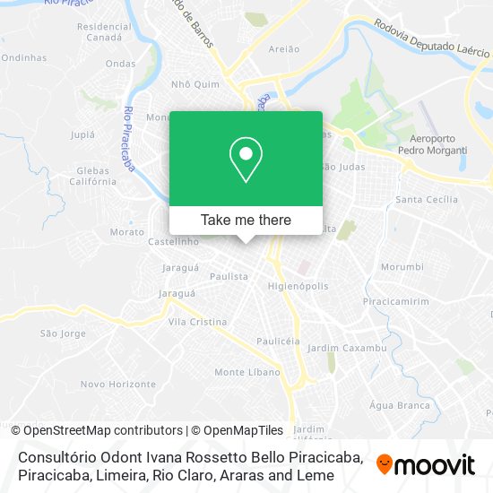 Consultório Odont Ivana Rossetto Bello Piracicaba map
