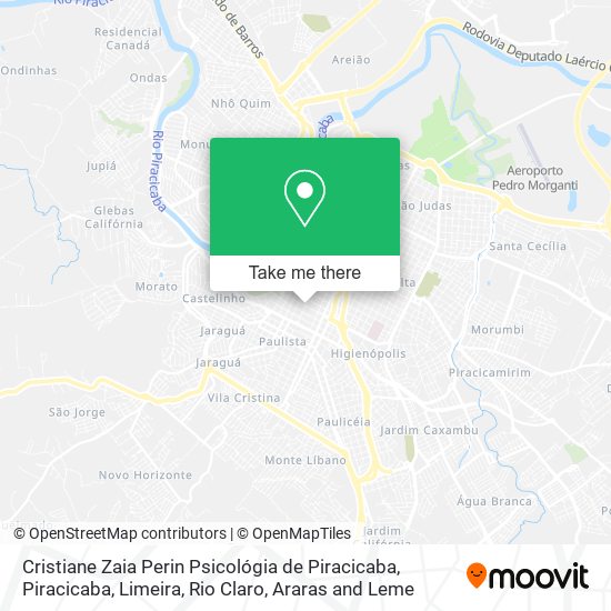 Cristiane Zaia Perin Psicológia de Piracicaba map