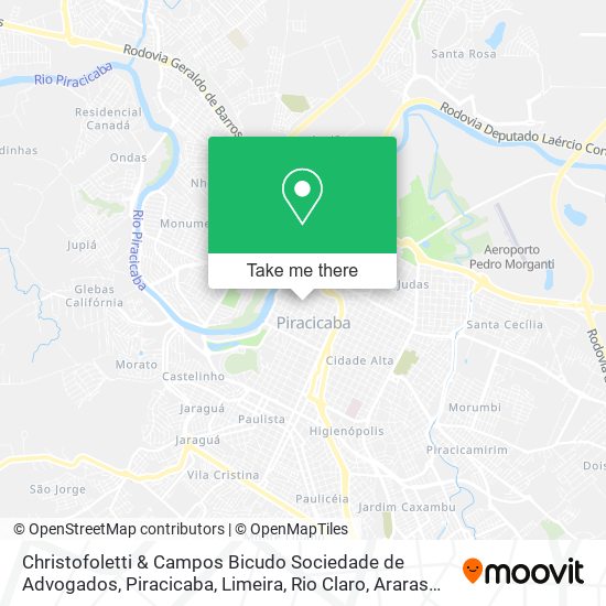 Mapa Christofoletti & Campos Bicudo Sociedade de Advogados