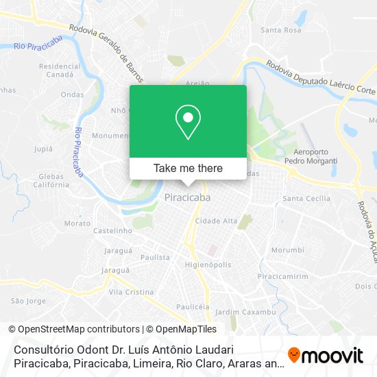 Mapa Consultório Odont Dr. Luís Antônio Laudari Piracicaba