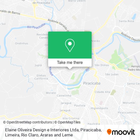 Mapa Elaine Oliveira Design e Interiores Ltda