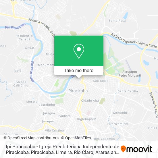 Ipi Piracicaba - Igreja Presbiteriana Independente de Piracicaba map