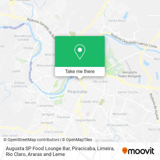 Mapa Augusta SP Food Lounge Bar