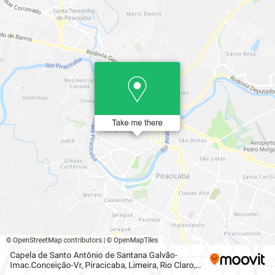 Capela de Santo Antônio de Santana Galvão-Imac.Conceição-Vr map
