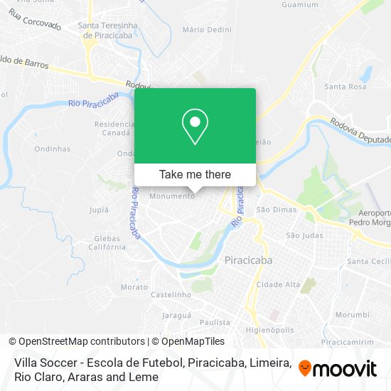Villa Soccer - Escola de Futebol map