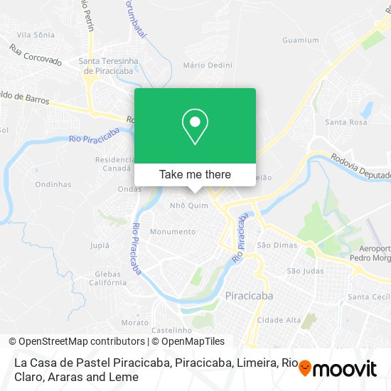 La Casa de Pastel Piracicaba map