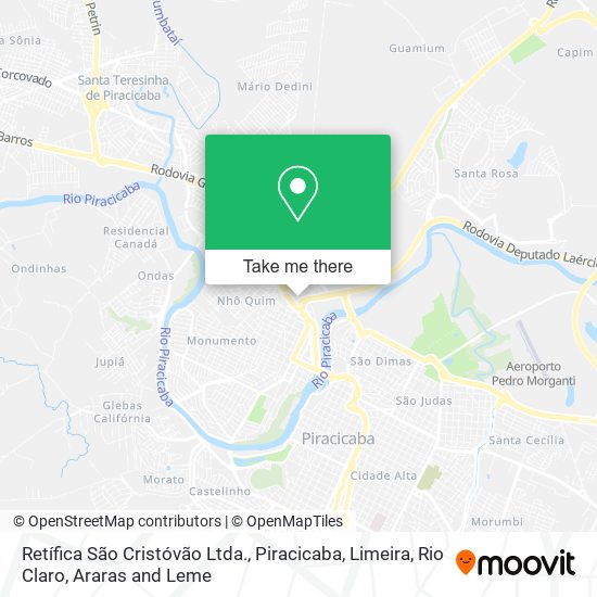 Retífica São Cristóvão Ltda. map