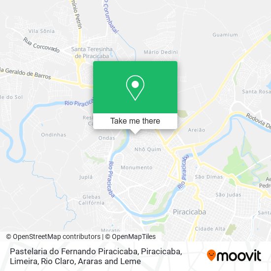 Pastelaria do Fernando Piracicaba map