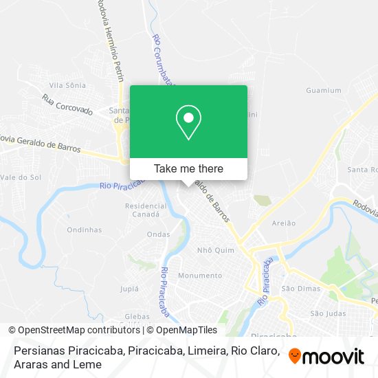 Persianas Piracicaba map