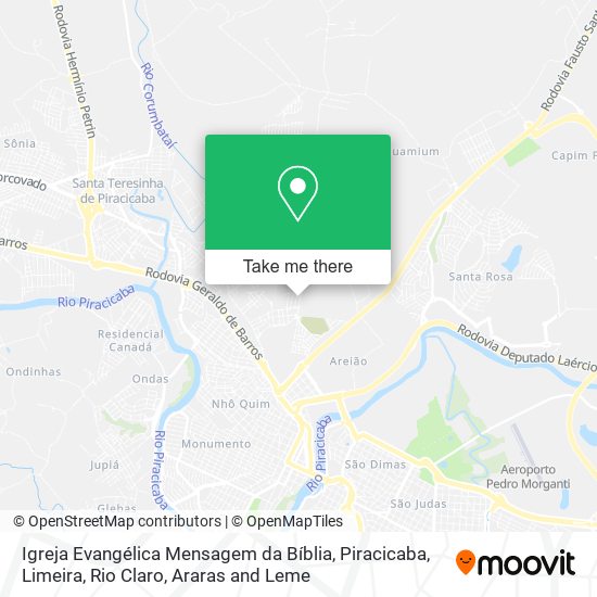 Igreja Evangélica Mensagem da Bíblia map