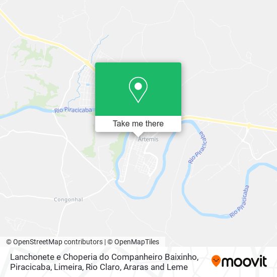 Mapa Lanchonete e Choperia do Companheiro Baixinho