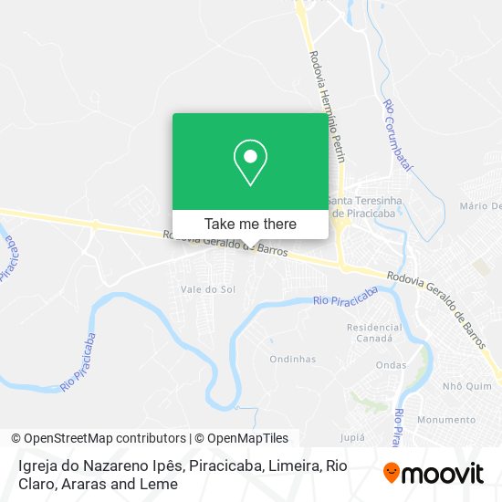 Igreja do Nazareno Ipês map